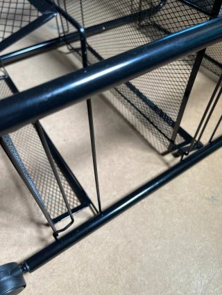 Carrito de cocina con 3 estantes de metal ruedas