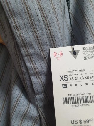Traje Zara Chaleco y Pantalón Raya Gris Talla XS