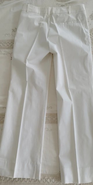 Pantalón recto Mango blanco