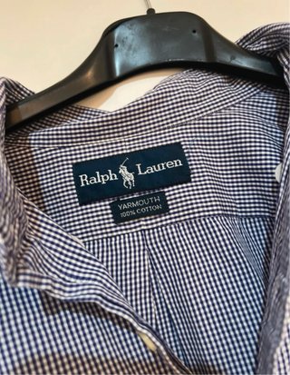Camisa Ralph Lauren Yarmouth Vichy Azul Talla 36