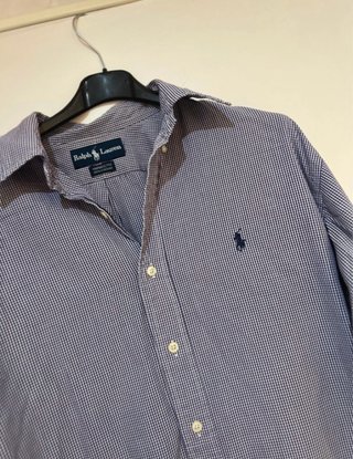 Camisa Ralph Lauren Yarmouth Vichy Azul Talla 36