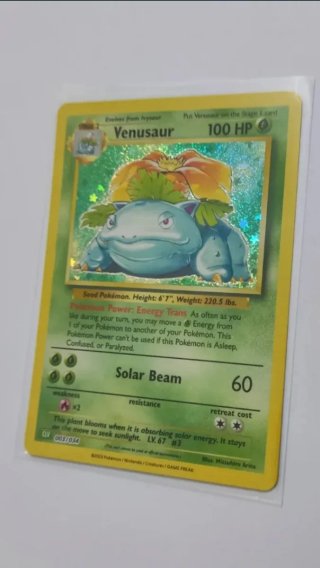 Carta Pokémon Venusaur holográfico