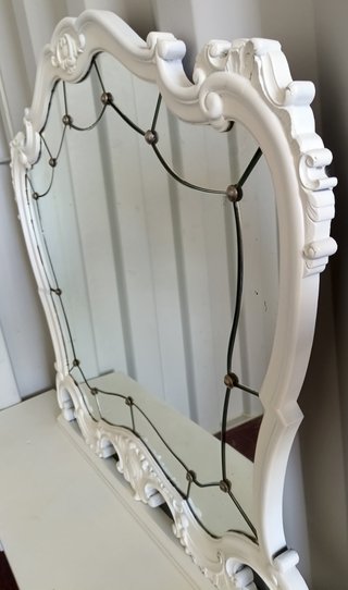Espejo Antiguo Vintage de 1900 Madera de castaño
