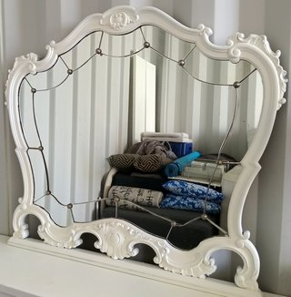 Espejo Antiguo Vintage de 1900 Madera de castaño