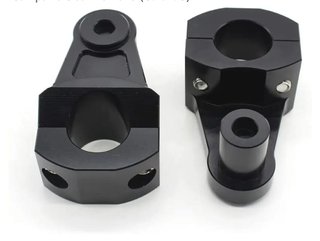 Abrazaderas Elevadoras Manillar Moto Negro