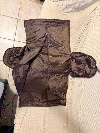 Borsa porta abiti 2in1 viaggio ecopelle marrone
