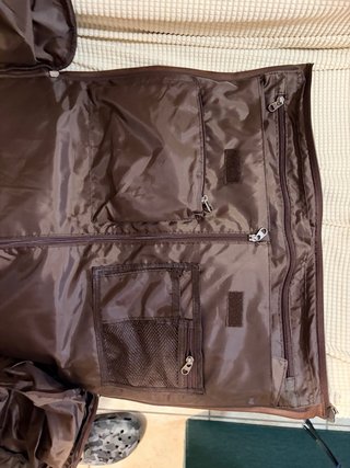 Borsa porta abiti 2in1 viaggio ecopelle marrone