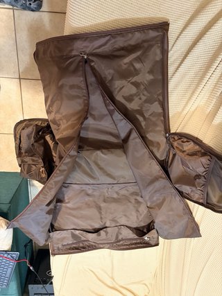 Borsa porta abiti 2in1 viaggio ecopelle marrone