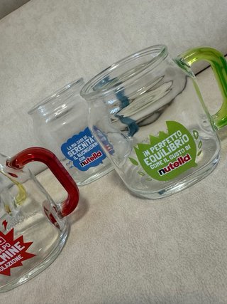 Set 4 Tazze Vetro Nutella
