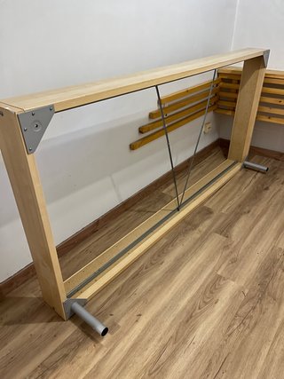2 camas individuales madera 90x200