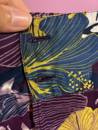 Falda pareo tropical morada y amarilla