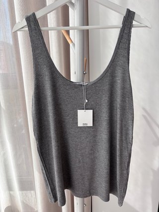 2 Camisetas Zara Talla L Negras y Grises Canalé