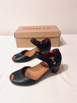 Camper - Sandalias azules de tacón talla 38