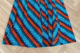 Falda larga estampada tela africana