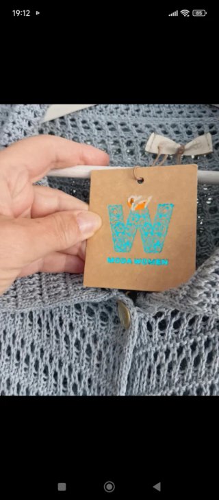 Chaqueta punto gris talla única