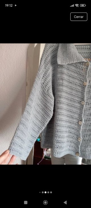 Chaqueta punto gris talla única