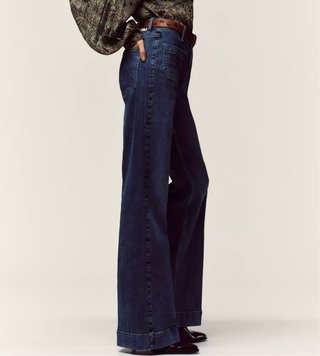 Jeans zara flare con cinturón NUEVO