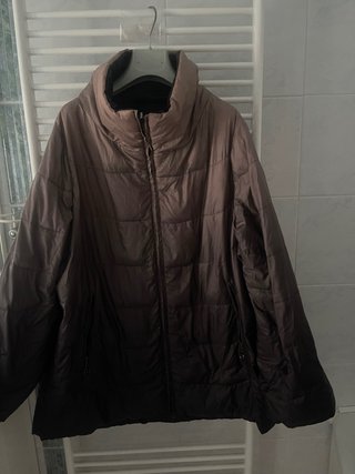 Giaccone nero reversibile marrone