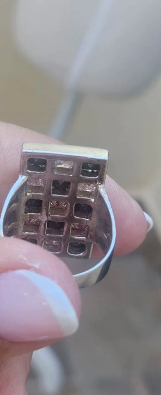 Anillo Plata Circonitas y Ónix