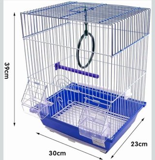 Jaula para pájaros con accesorios