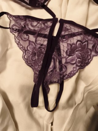 Conjunto lencería morado sexy talla única
