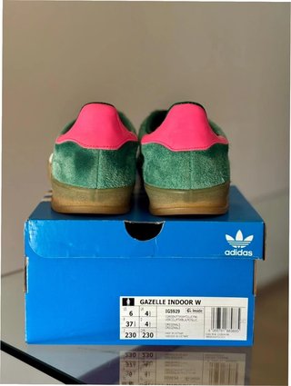 Adidas Gazelle Indoor Verde/Rosa Talla 37