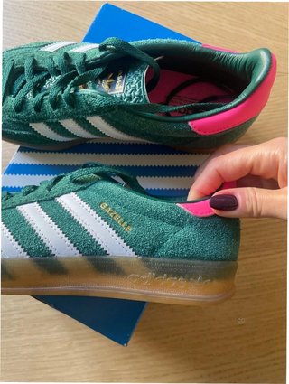 Adidas Gazelle Indoor Verde Rosa Talla 36