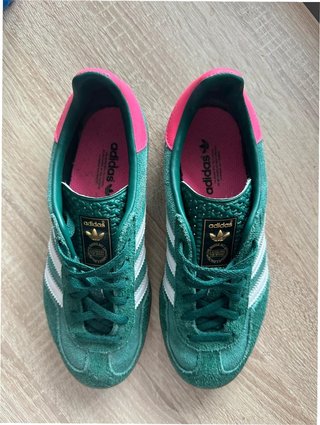 Adidas Gazelle Indoor Verde/Rosa Talla 37