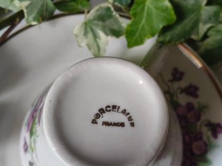 Set 4 Tazzine Francesi Fiori Viola