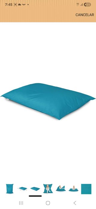 Puff Cojín Gigante XXL Azul Turquesa