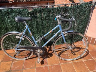 Bicicleta carretera Mustang vintage azul