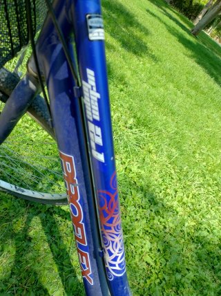 Bicicleta azul con cesta