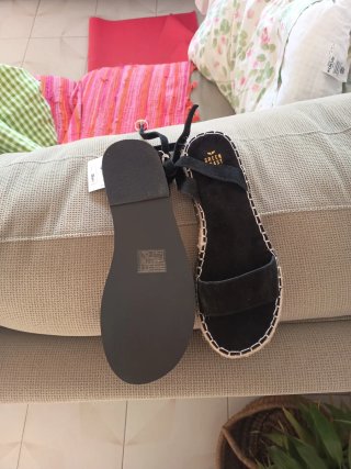 Zapatillas de piel y esparto Green Coast