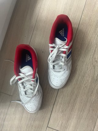 Adidas Hoop 4.0 Scarpe da Ginnastica Bianche Rosse