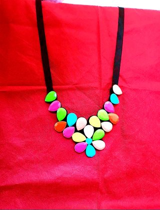 Collana fiori multicolor