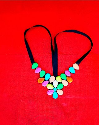 Collana fiori multicolor