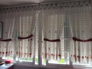 Cortinas cocina dibujo manzana