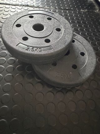 Discos de pesa plástico 2.5 kg (2 unidades)