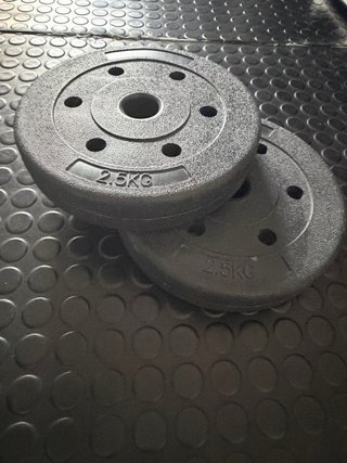 Discos de pesa plástico 2.5 kg (2 unidades)