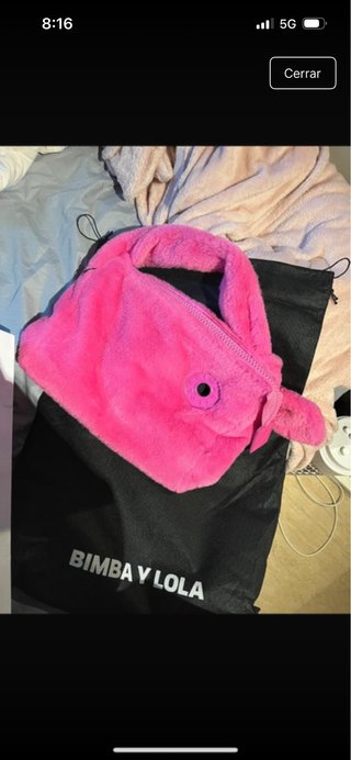 Bolso Bimba y Lola Rosa Peluche