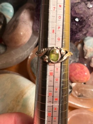 Anillo Plata 925 Peridoto Talla 20