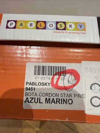 Zapatos Pablosky niño azul con cordones