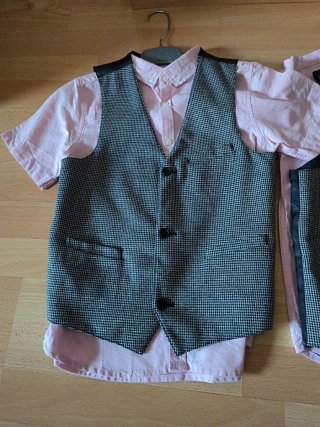 CONJUNTO TIZZAS AZUL MARINO . REGALO CAMISAS.