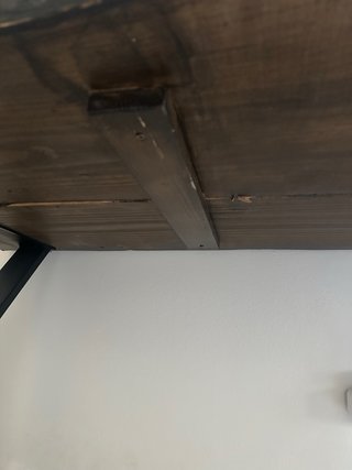 Scrivania in legno massello artigianale 202x66cm