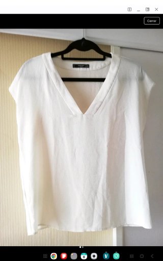 OCASION Blusa beige Mango Talla XS