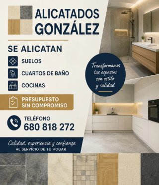 Alicatados González: Suelos, Baños y Cocinas