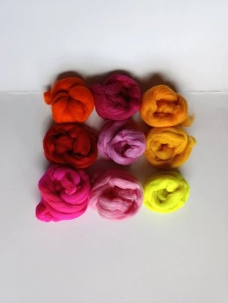 Lana merino pettinata merino extrafine rosso giall