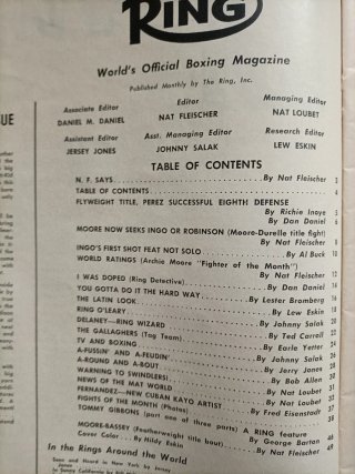The Ring Revista Boxeo 1959