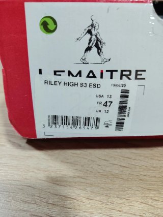 Botas de seguridad Lemaître negras y rojas