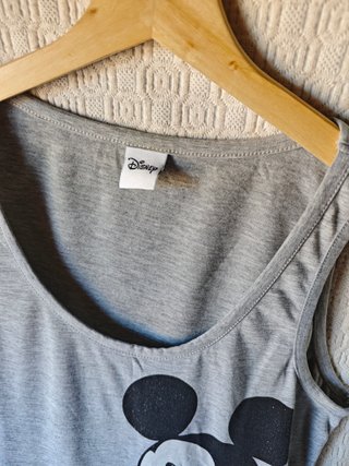Camiseta gris tirantes Mickey Mouse mujer talla M